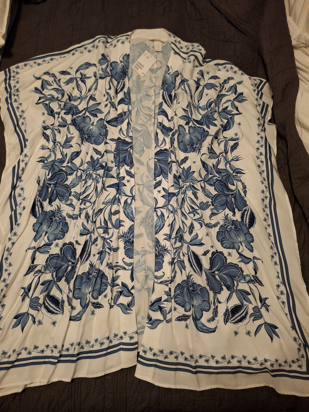 Womens short sleeve floral kimono
